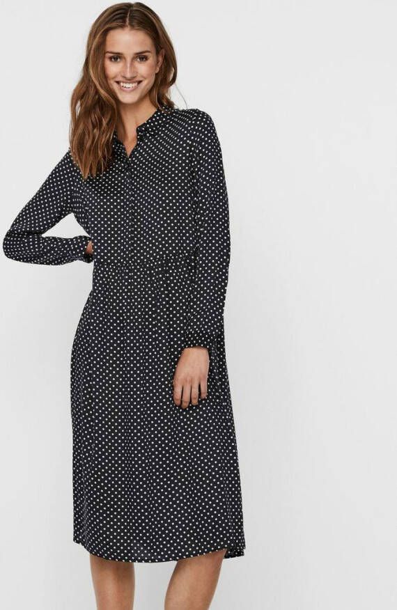 Vero Moda Midi jurk gestippelde