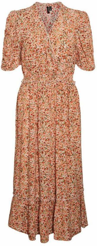 Vero Moda Oransje Vmmille 2/4 Calf Dress Kjole
