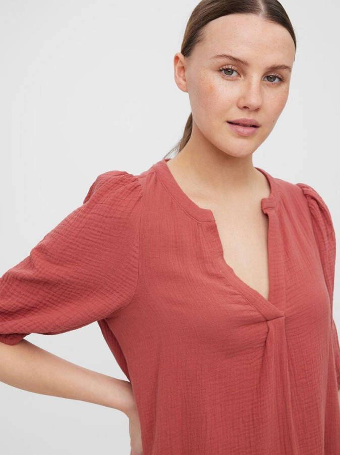 Vero Moda Midi jurk soepelvallende v hals