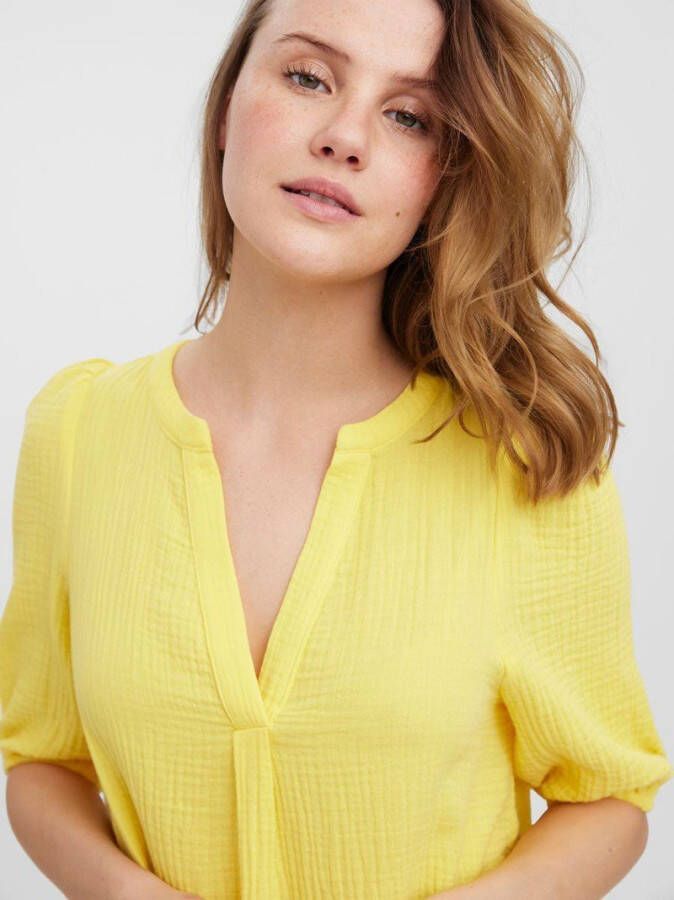 Vero Moda Tuniekjurk VMNATALI 2/4 SHORT DRESS WVN van mousseline