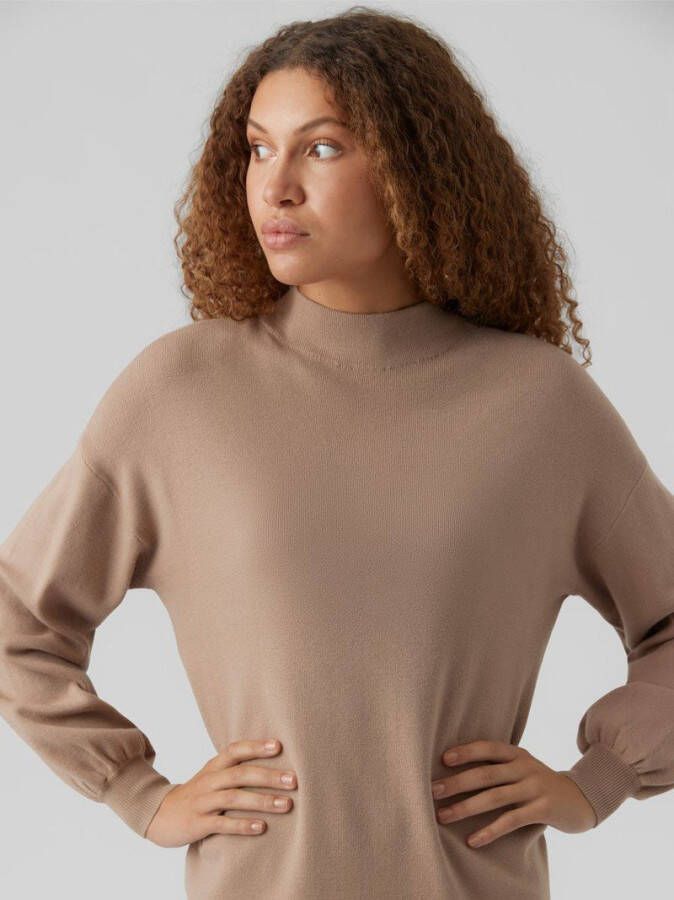 Vero Moda Vmnancy LS Funnelneck Dress GA Boo Silver Mink | Freewear beige , Beige, Dames