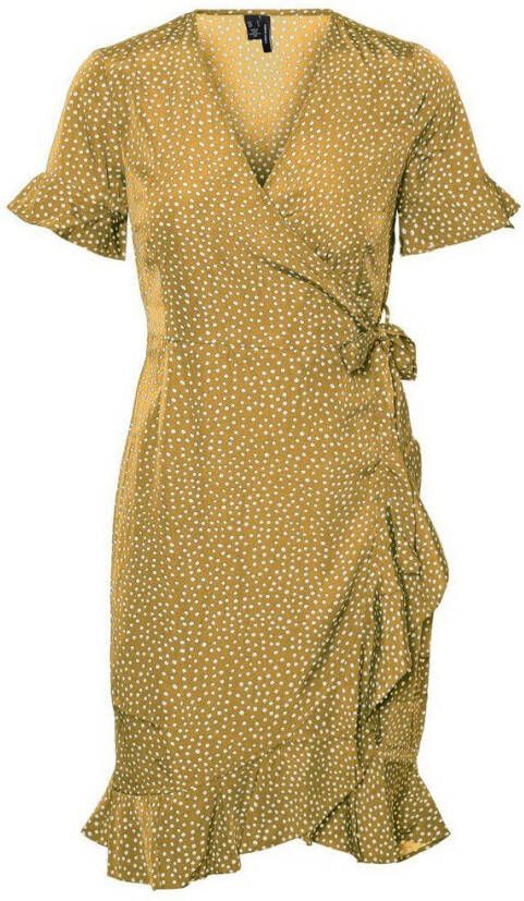 VERO MODA wikkeljurk VMHENNA van gerecycled polyester geel