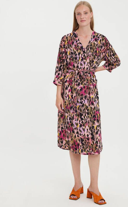 Vero Moda Blousejurkje VMJAWI 3/4 V NECK CALF DRESS WVN