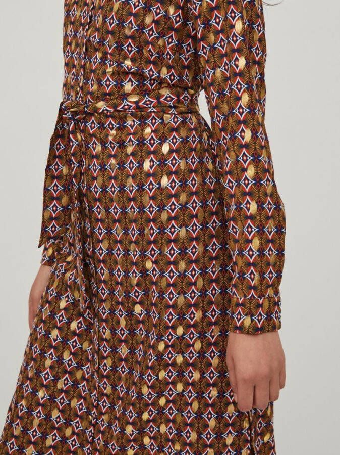 Vila Blousejurk lange knoopriem