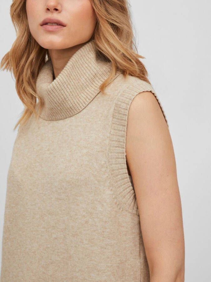 Vila Gebreid gilet lange