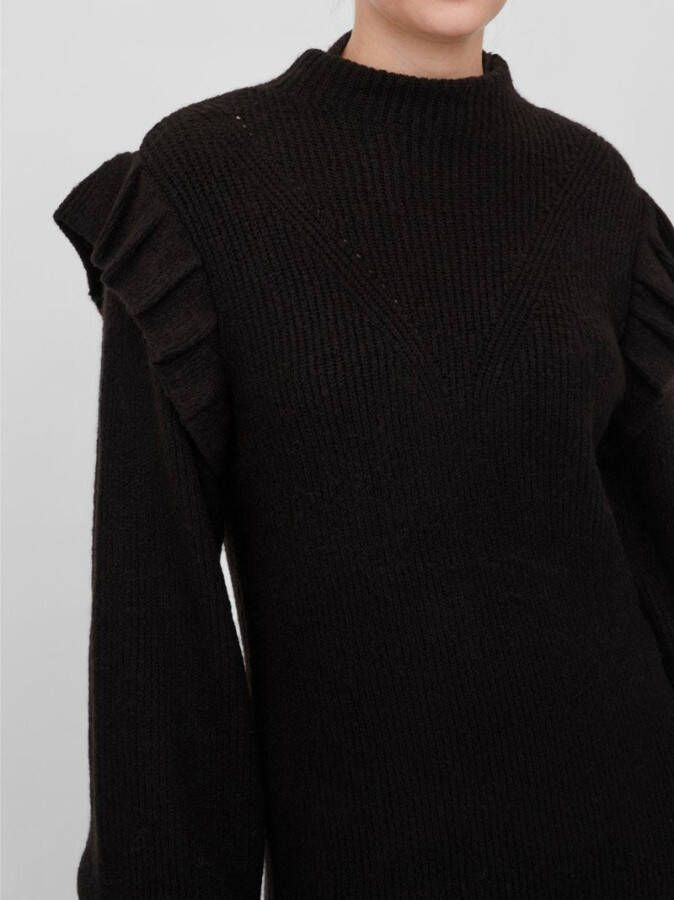 Vila Gebreide jurk hoge kraag