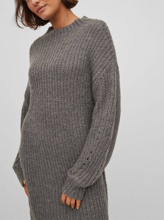 Vila Gebreide jurk lange mouwen