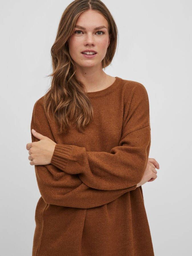 Vila Gebreide jurk lange mouwen