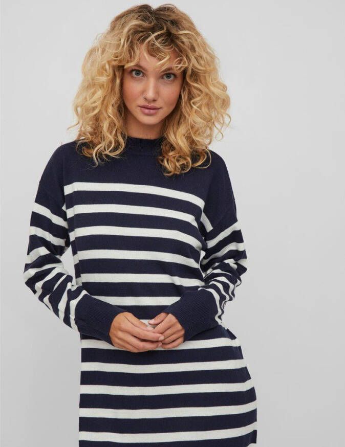 Vila Gebreide jurk midi