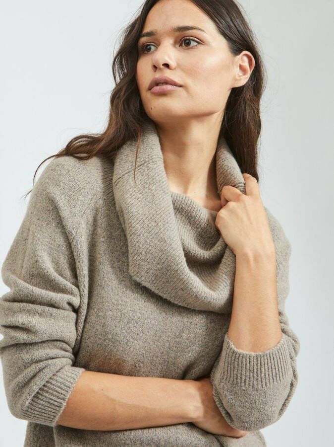 Vila Gebreide jurk rolkraag