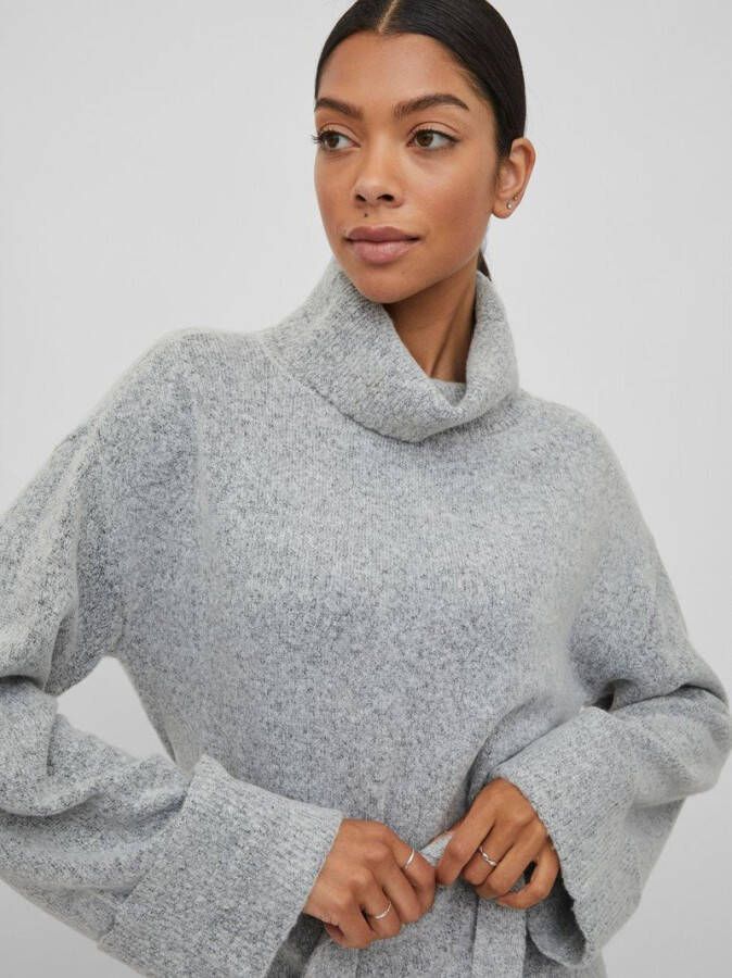 Vila Gebreide jurk strikkoord in de taille