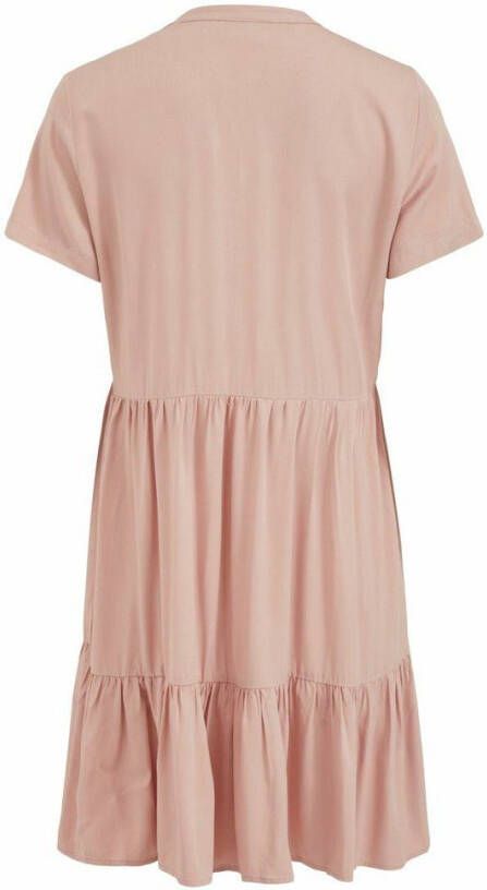 Vila Jurk met korte mouwen split neck