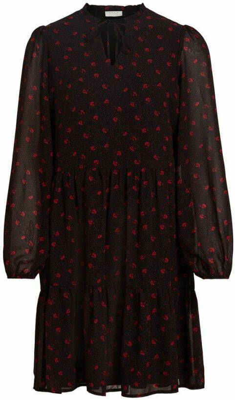 Vila Jurk met lange mouwen gebloemde