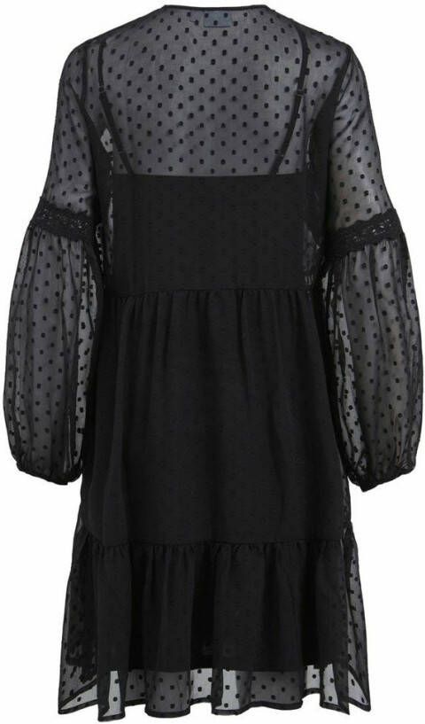 Vila Jurk met lange mouwen gestippelde