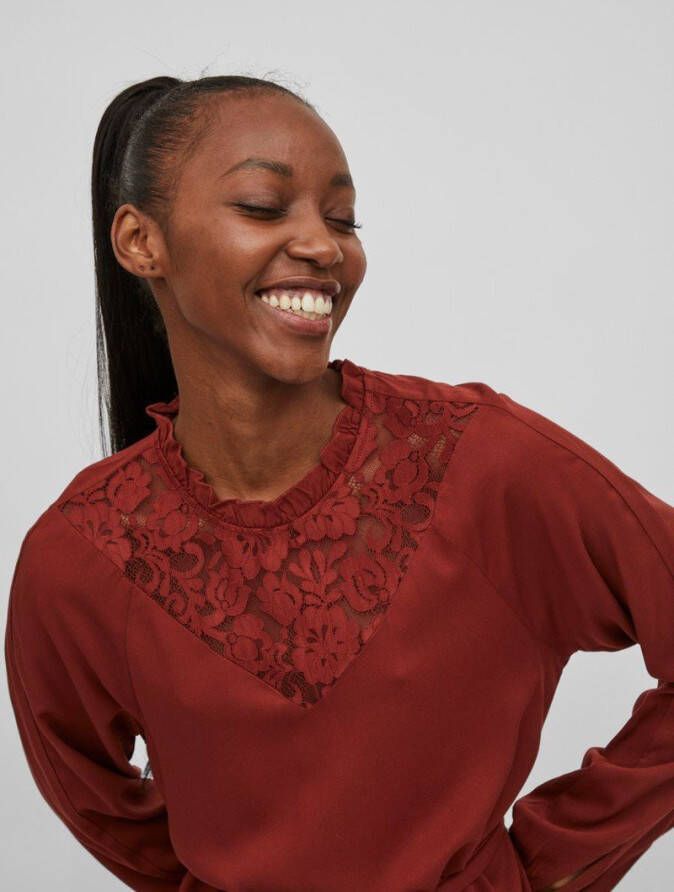 Vila Korte jurk met opstaande kraag