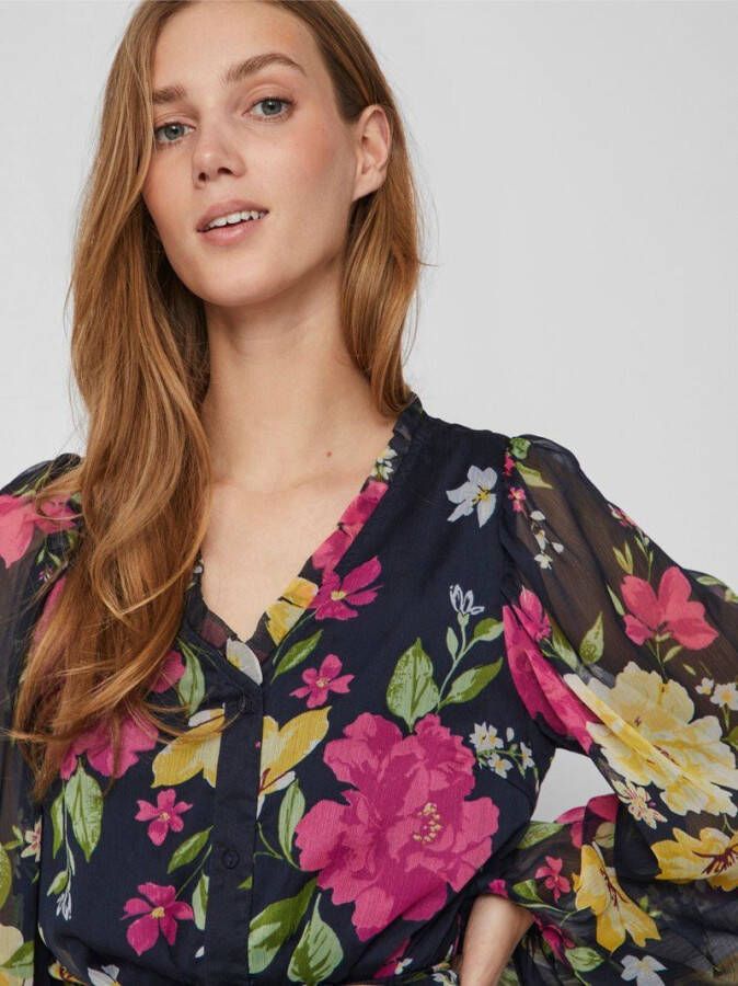 Vila Jurk met lange mouwen knoopriem in de taille