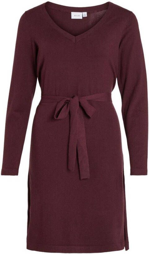 Vila Jurk met lange mouwen knoopriem in de taille