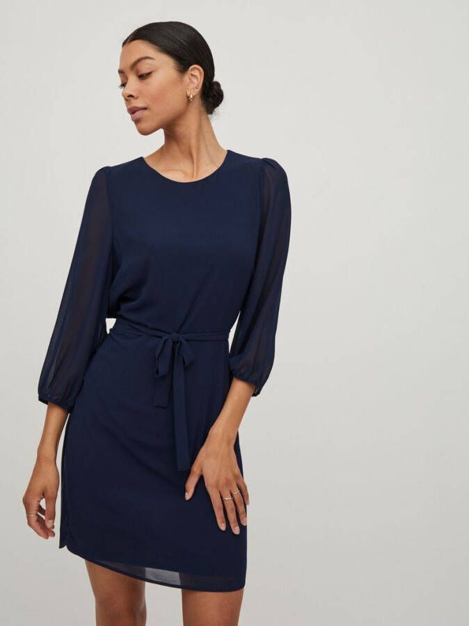 Vila Jurk met lange mouwen knoopriem in de taille