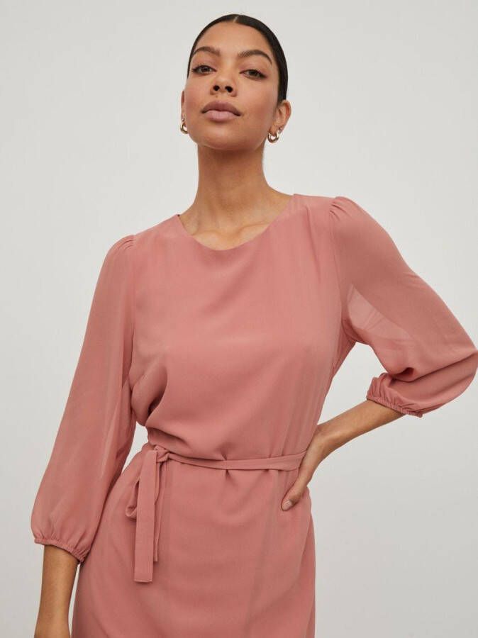 Vila Jurk met lange mouwen knoopriem in de taille