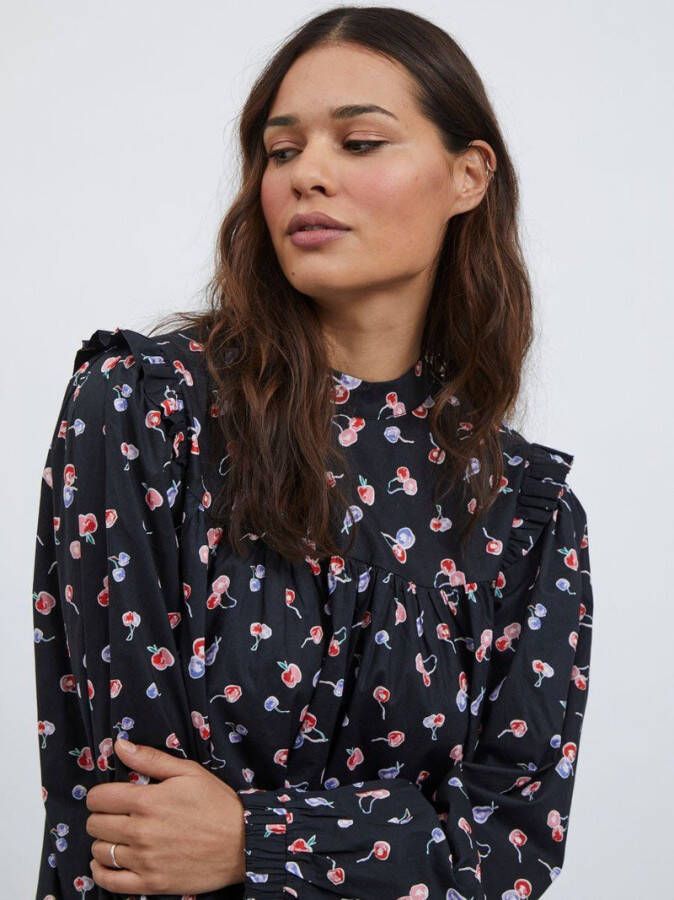 Vila Jurk met lange mouwen ruche