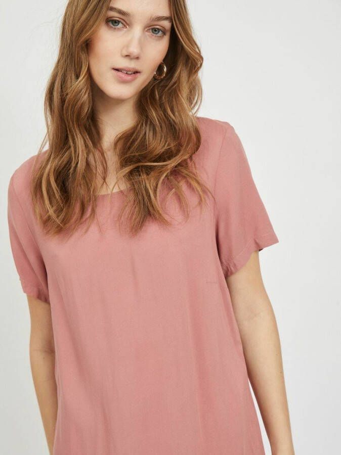 Vila Knielengte jurk korte mouwen