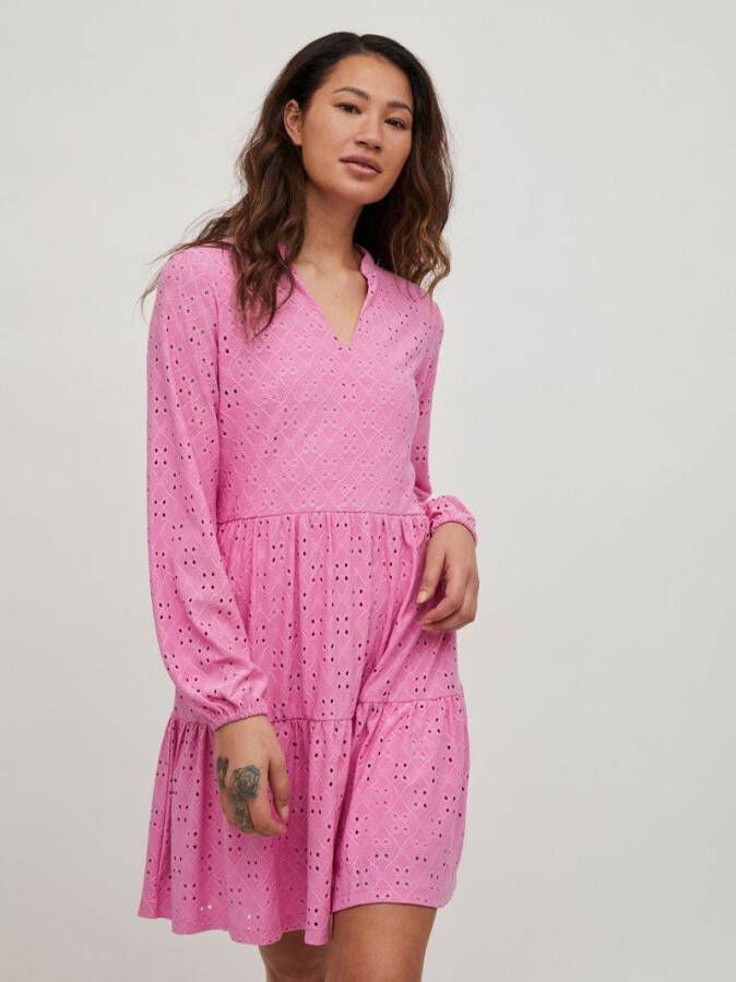 Vila Knielengte jurk lange mouwen