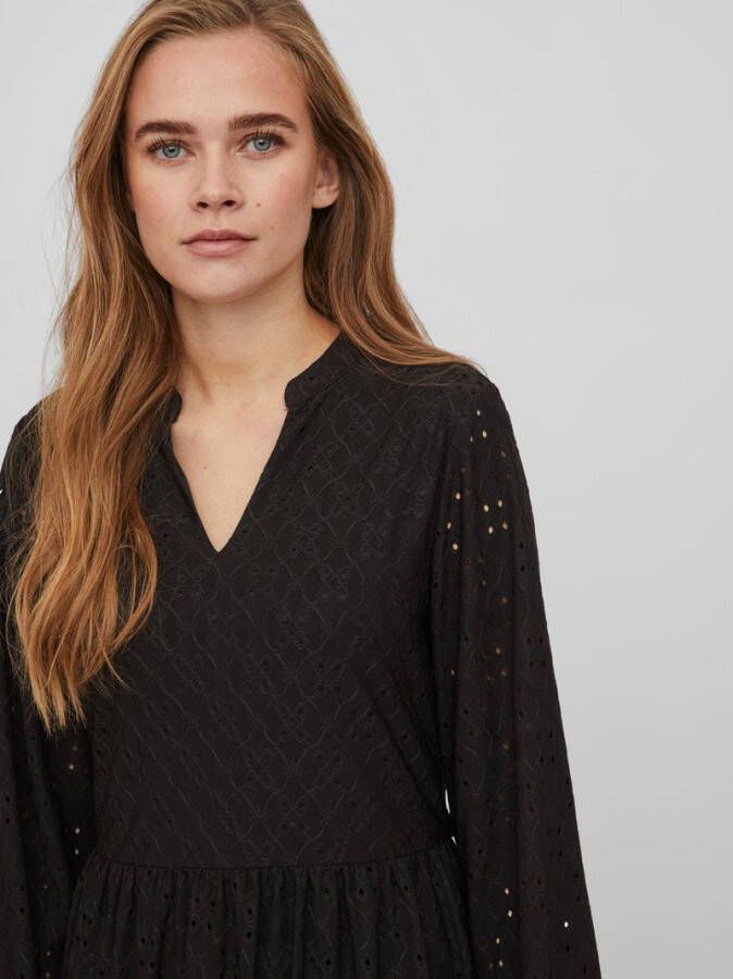 Vila Knielengte jurk lange mouwen