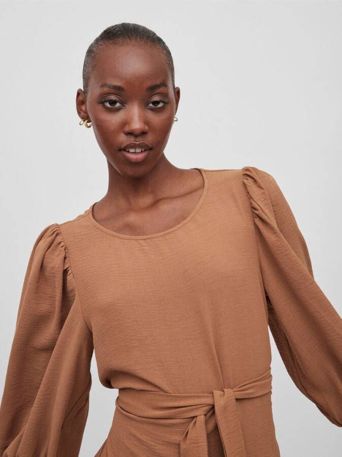 Vila Korte jurk 3/4 mouw knoopriem