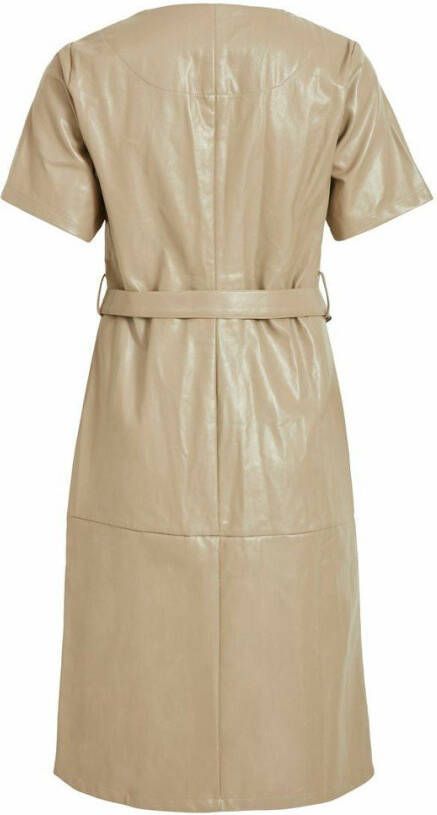 Vila Leren jurk riem imitatie