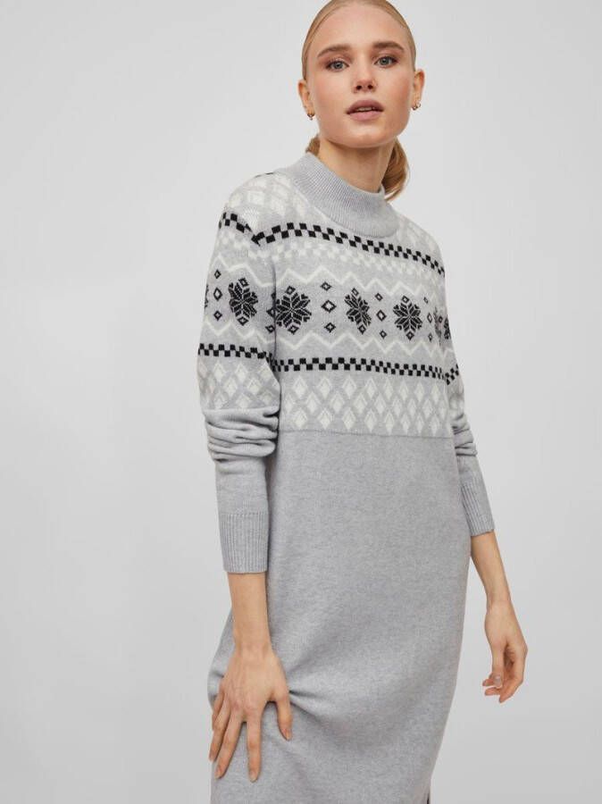 Vila Midi jurk gebreid hoge hals