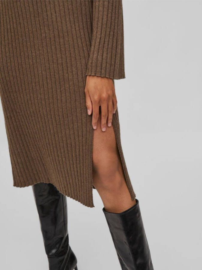 Vila Midi jurk gebreide col