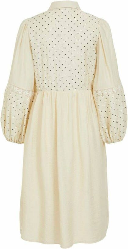 Vila Midi jurk lange gestippelde mouwen