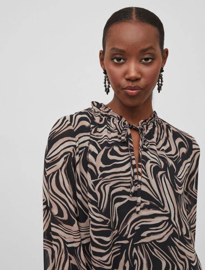 Vila Midi jurk lange mouwen