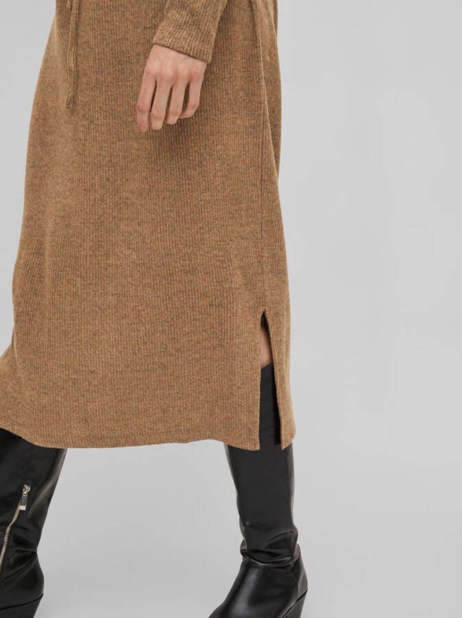 Vila Midi jurk lange mouwen split