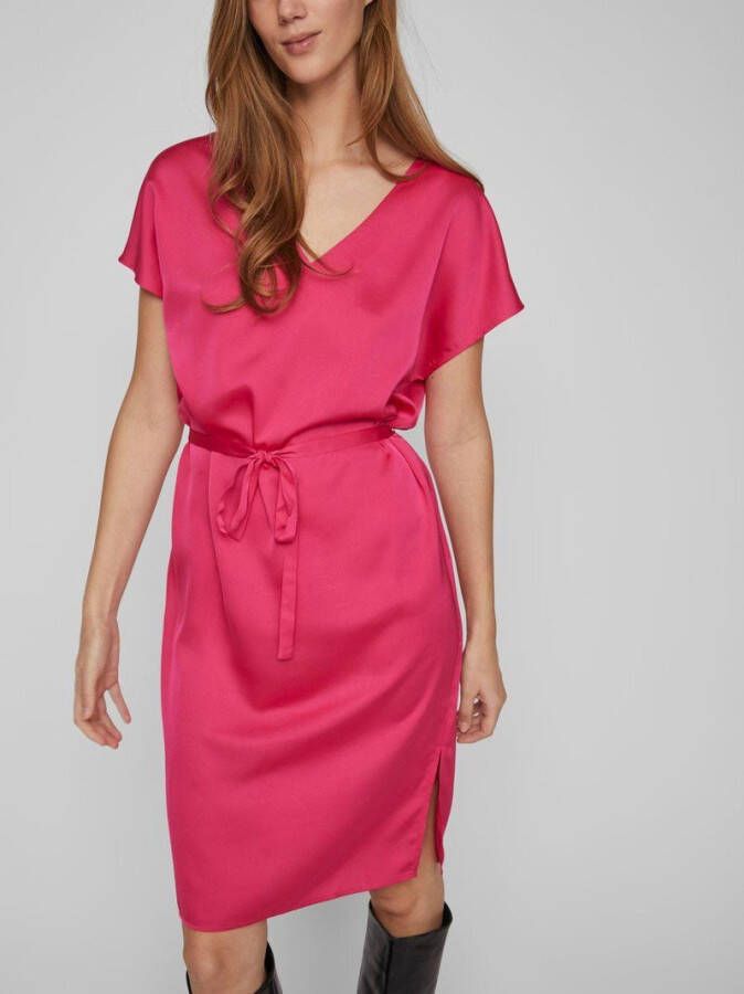 Vila Midi jurk petite korte mouwen