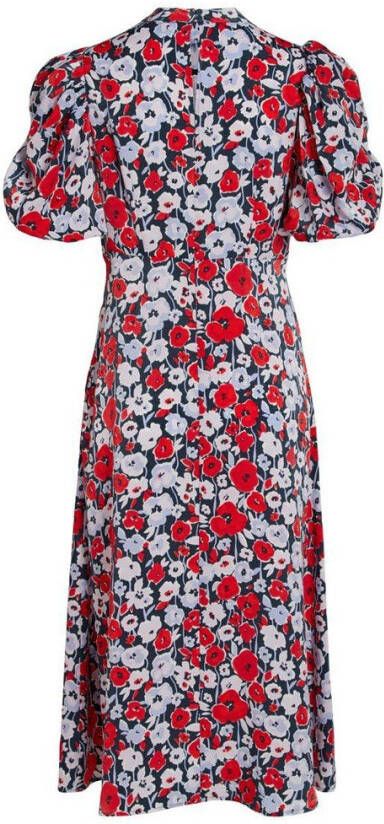 Vila Midi jurk pofmouwen