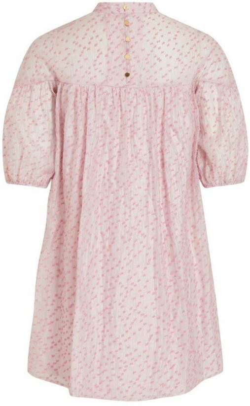 Vila Mini jurk gedessineerde korte mouwen