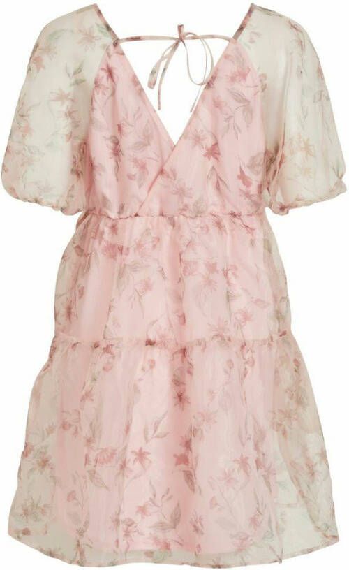 Vila Mini jurk ruche gebloemde