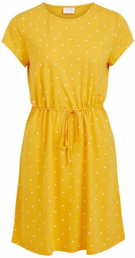 Vila Mini jurk strikceintuur in de taille