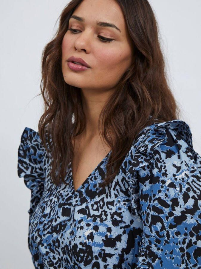 Vila Mini jurk v hals met lange mouwen