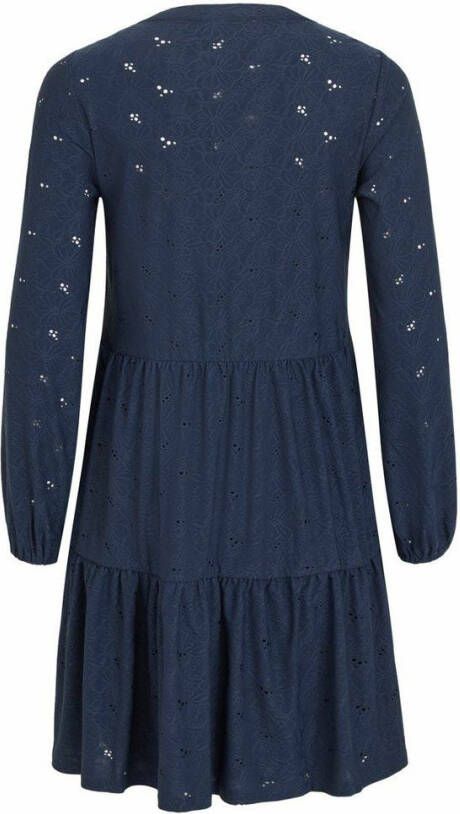 VILA A-lijn jurk VISANIANA met open detail donkerblauw