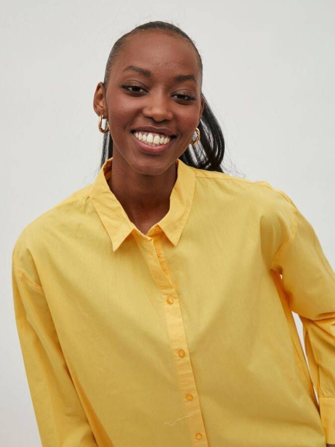 Vila Overhemd lange katoenen