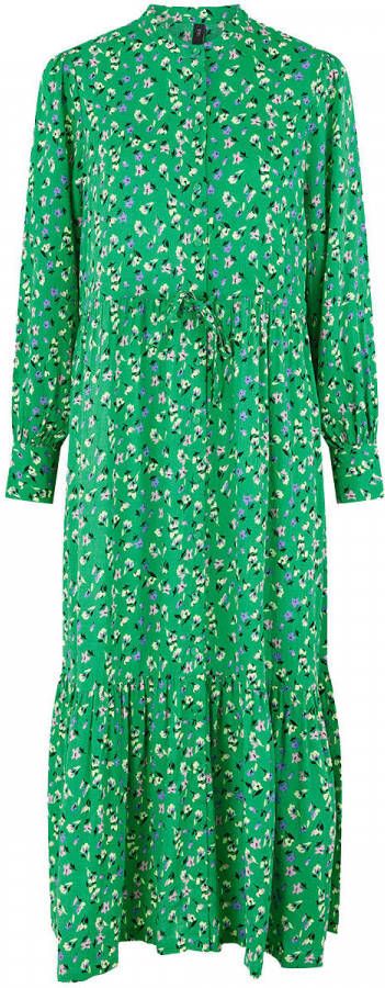 Y.A.S. Groene Maxi Jurk Yasmalikka Ls Long Shirt Dress