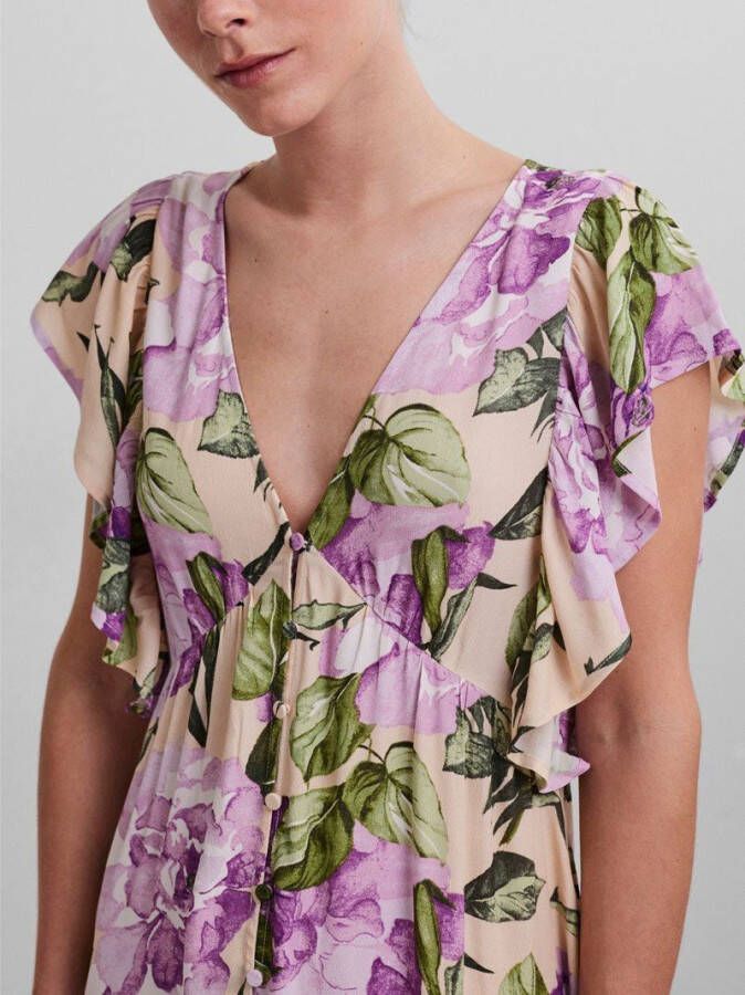 Y.A.S Eva sl ankle dress s. show macadamia/eva aop