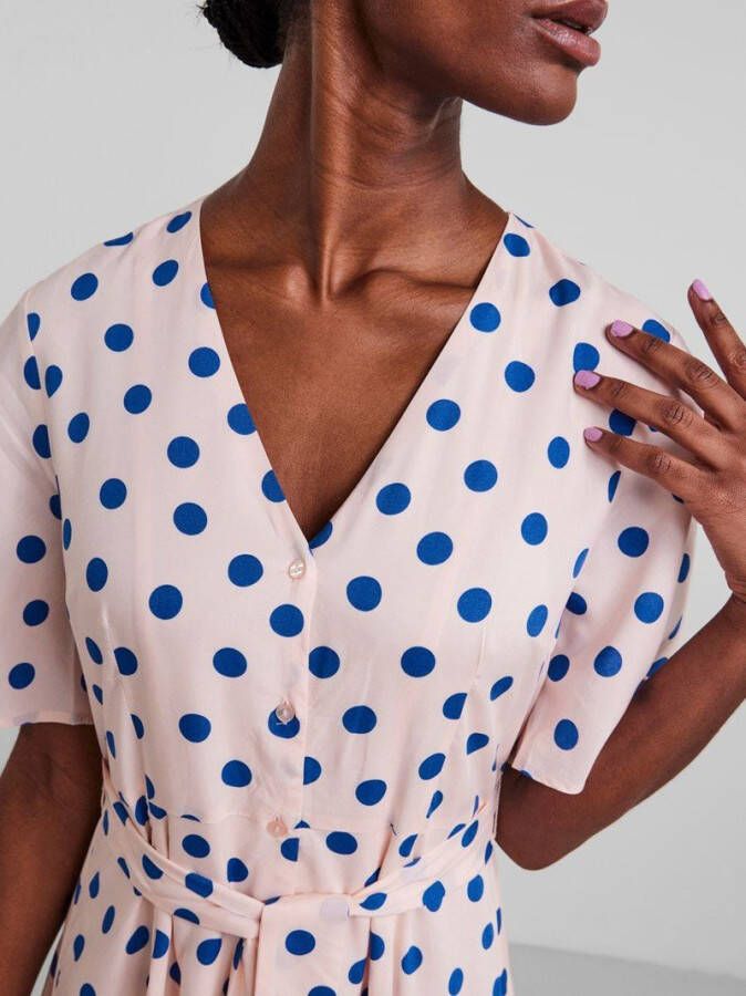 Y.A.S jurk YASTIPI met stippen lichtroze/blauw