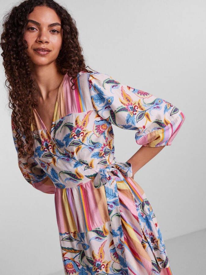 Y.A.S. Multi Maxi Jurk Yaspaizajana 3/4 Maxi Dress S. Fest