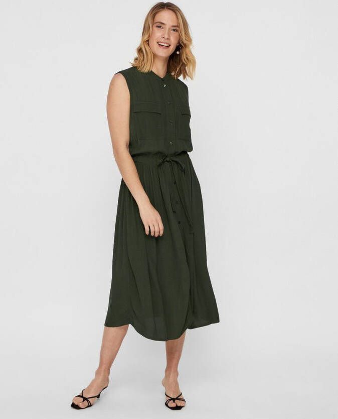 Y.A.S Midi jurk knoopriem