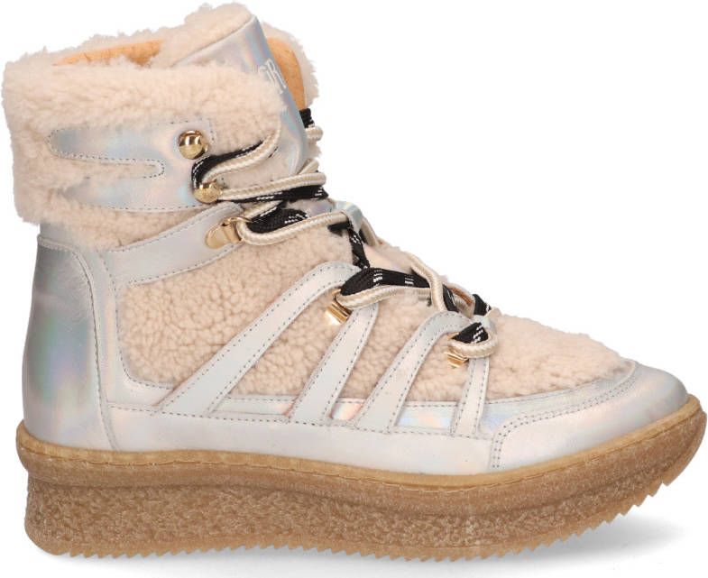 Toral Snowboot van leer met teddy details
