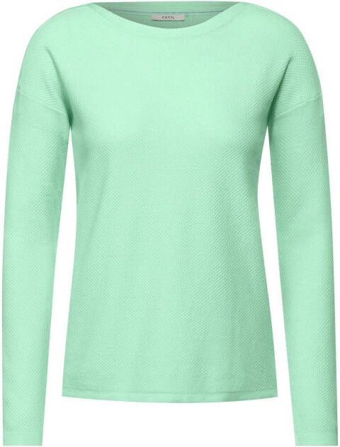 CECIL gemêleerde gebreide trui lichtgroen