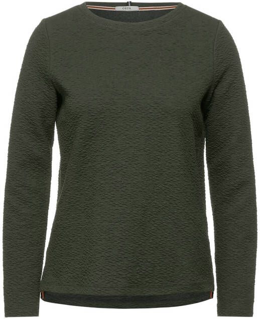 Cecil Shirt met lange mouwen met structuur